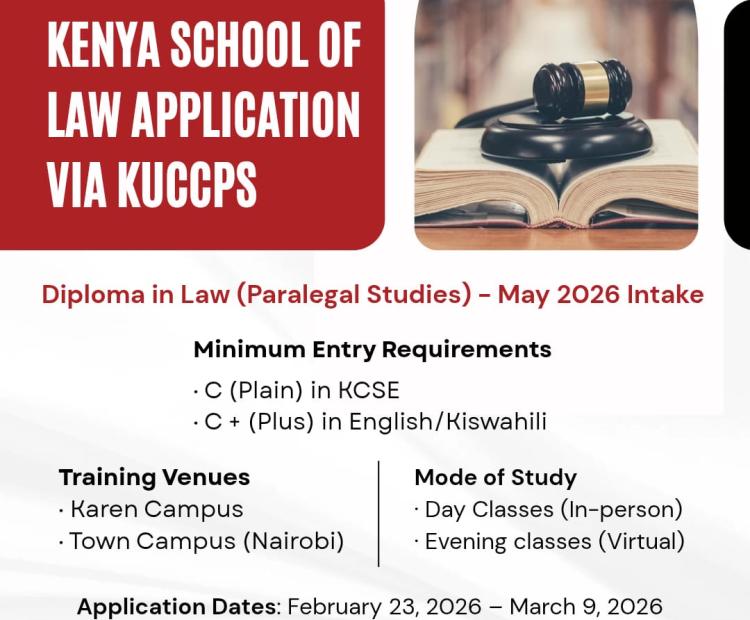 KSL application via KUCCPS